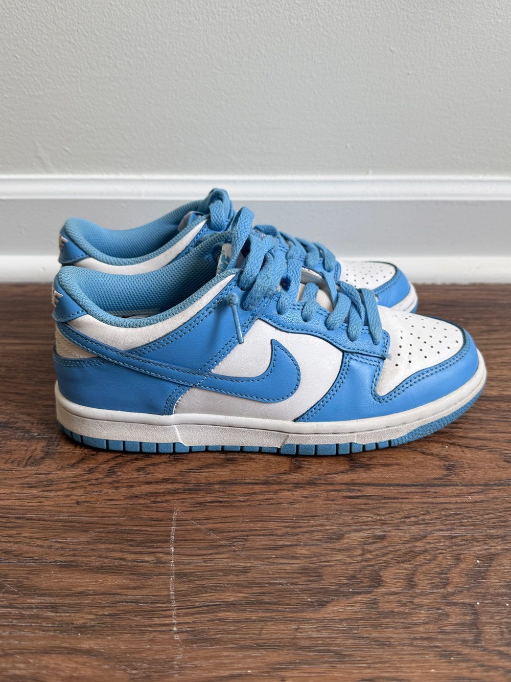 Nike Dunk Low UNC Blue White Kids Shoes Sneakers Size 5.5Y Youth